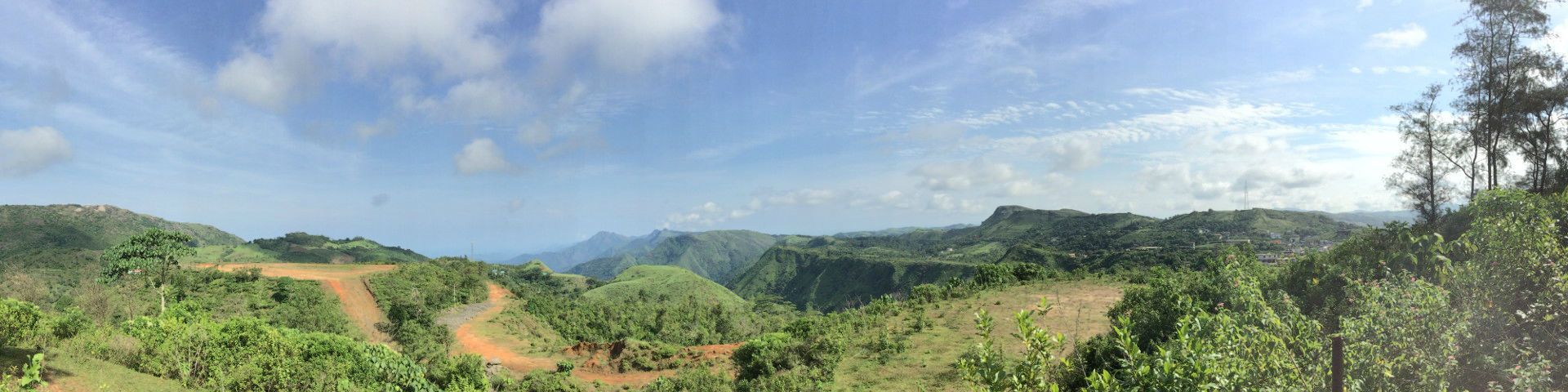 proposed site on the left, Vagamon town on the right